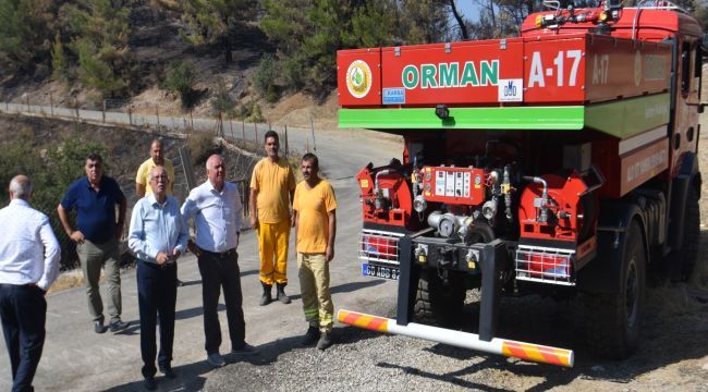 Başkan Karakayalı’dan kül olan arazilere ziyaret