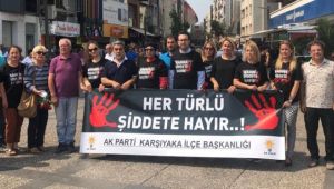 Ak Partililerden kadına şiddete protesto