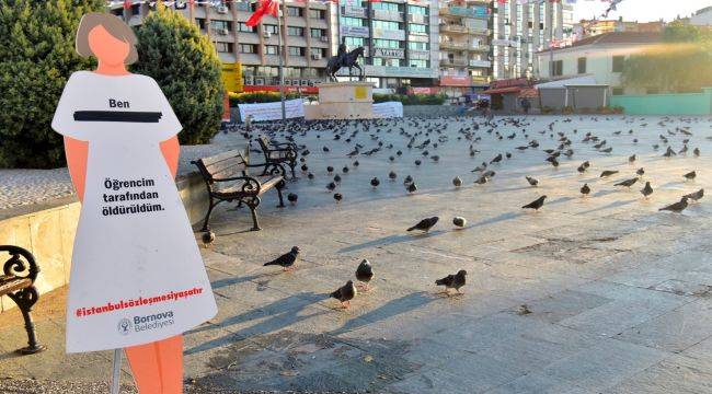 Bornova kadına yönelik şiddetin farkında