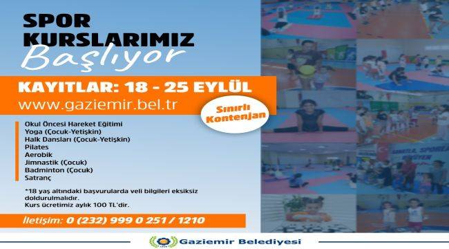  Gaziemir’de Kültür, Sanat Ve Spor Kurslarına Kayıtlar Başladı